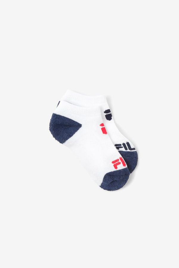 Fila Cushioned No Show 10-Pack Boy's Socks - White Multicolor,NZ 892-3946